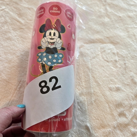 🌴3/$15🌴 Disney Minnie Mouse Tissue 2ply Ultra Soft 50 ct Cup Holder Canister - Picture 10 of 10